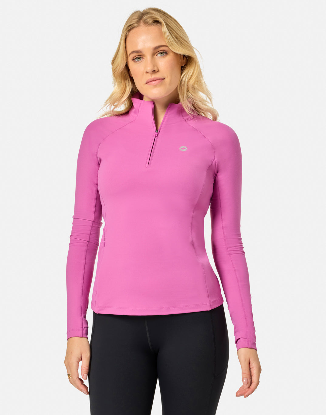 Gym+Coffee Relentless 1/4 Zip (Ladies) - Crisp Pink