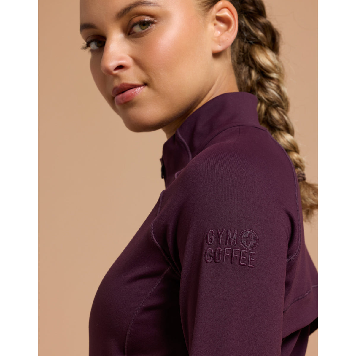 Gym+Coffee Relentless Full Zip (Ladies) - Grape Noir