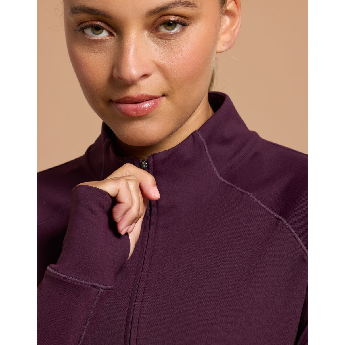 Gym+Coffee Relentless Full Zip (Ladies) - Grape Noir