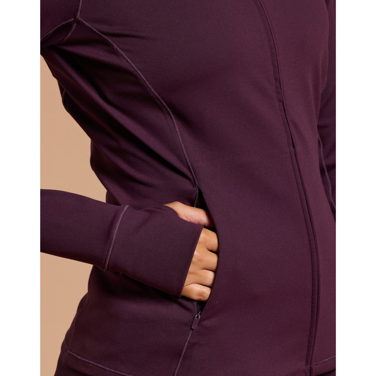 Gym+Coffee Relentless Full Zip (Ladies) - Grape Noir