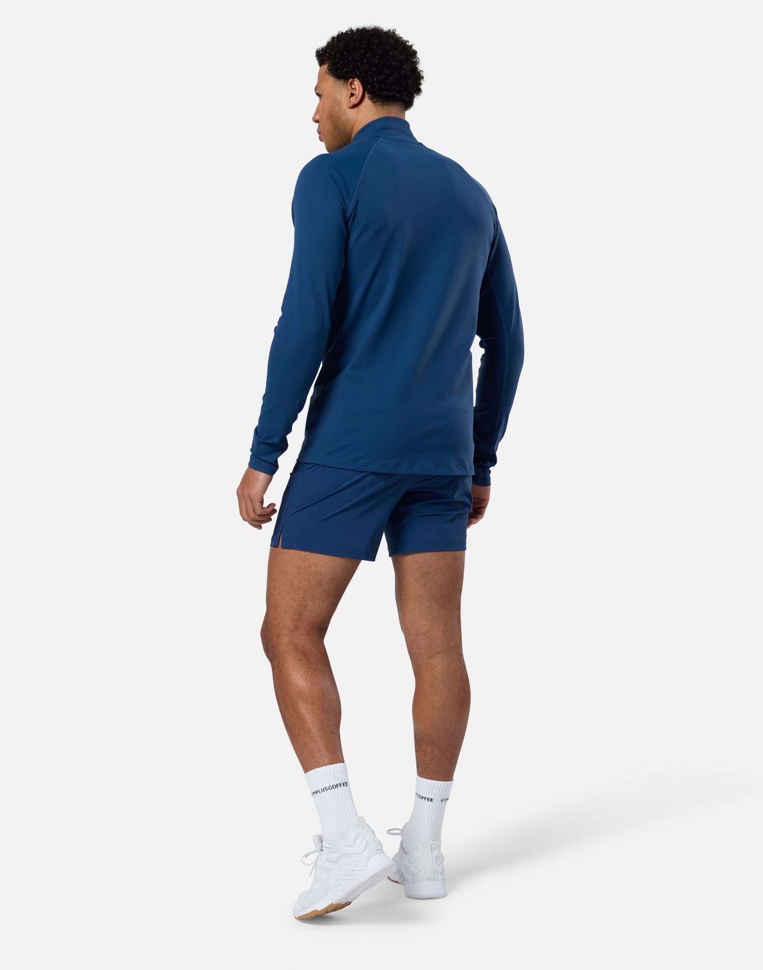 Gym+Coffee Relentless 1/4 Zip (Mens) - Petrol Blue