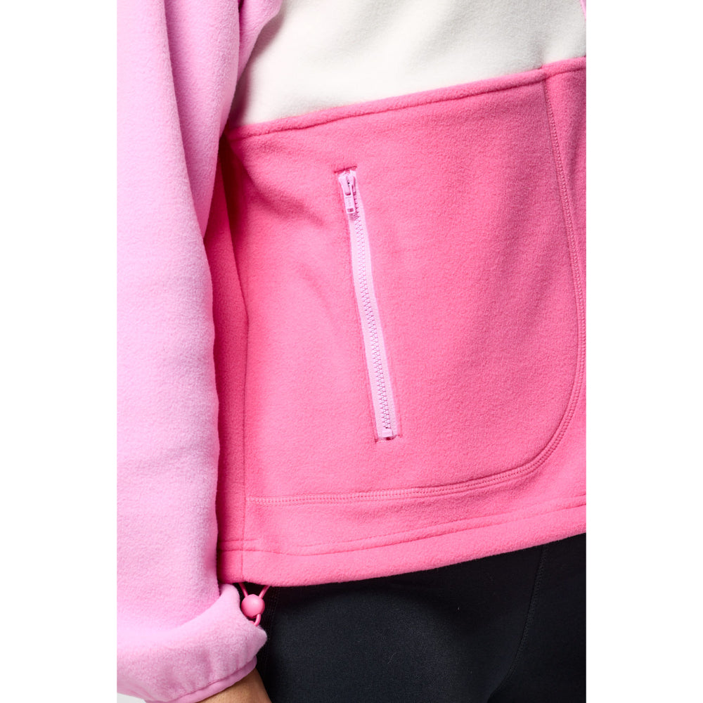 Gym+Coffee Snap Polar Fleece (Ladies) - Cotton Candy