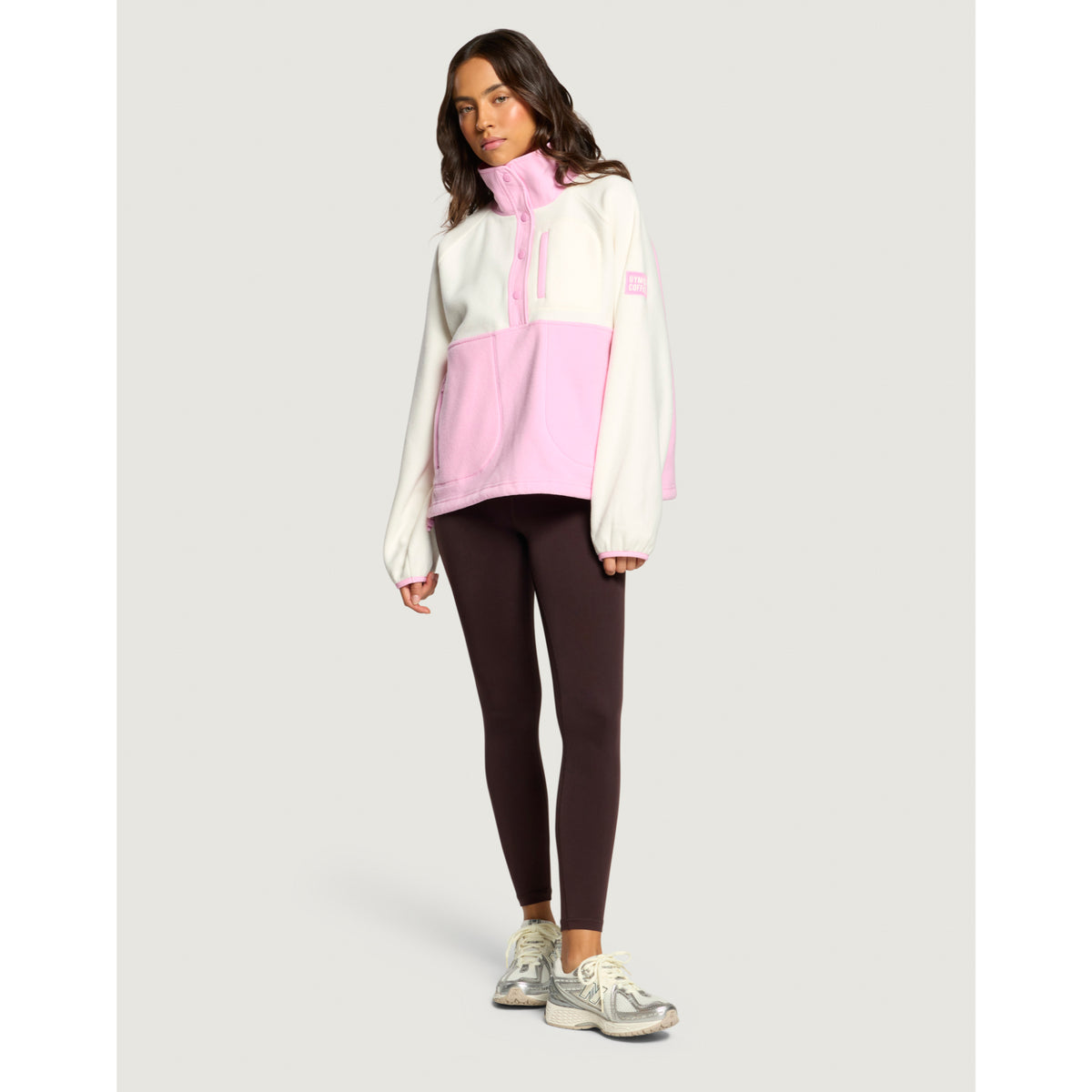 Gym+Coffee Snap Polar Fleece (Ladies) - Pink Blossom