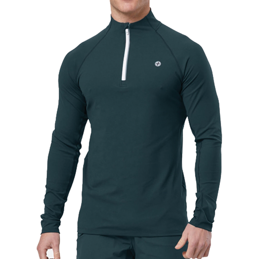 Gym+Coffee Relentless 1/4 Zip (Mens) - Moss Green