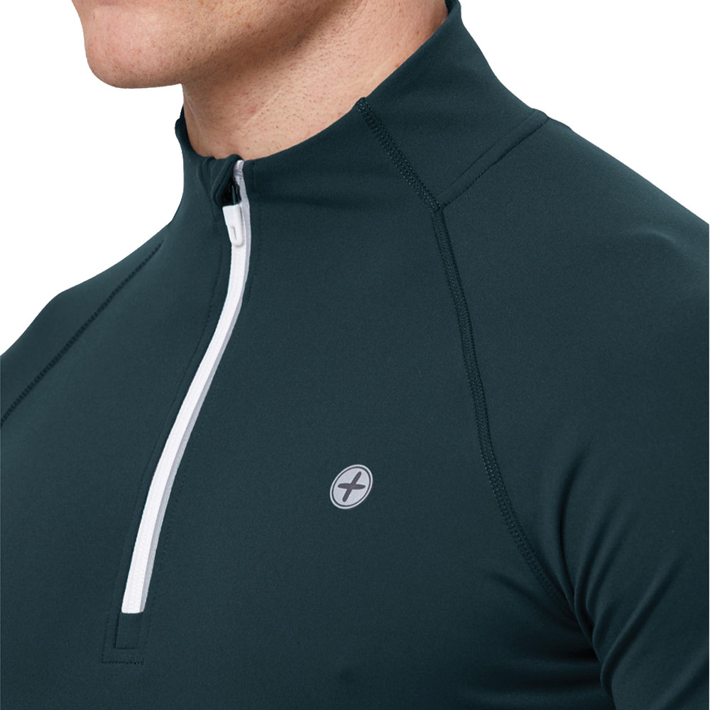 Gym+Coffee Relentless 1/4 Zip (Mens) - Moss Green