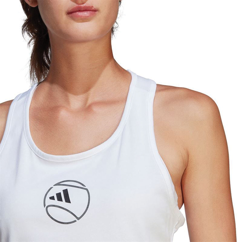 adidas Graphic Tank Top (Ladies) - White