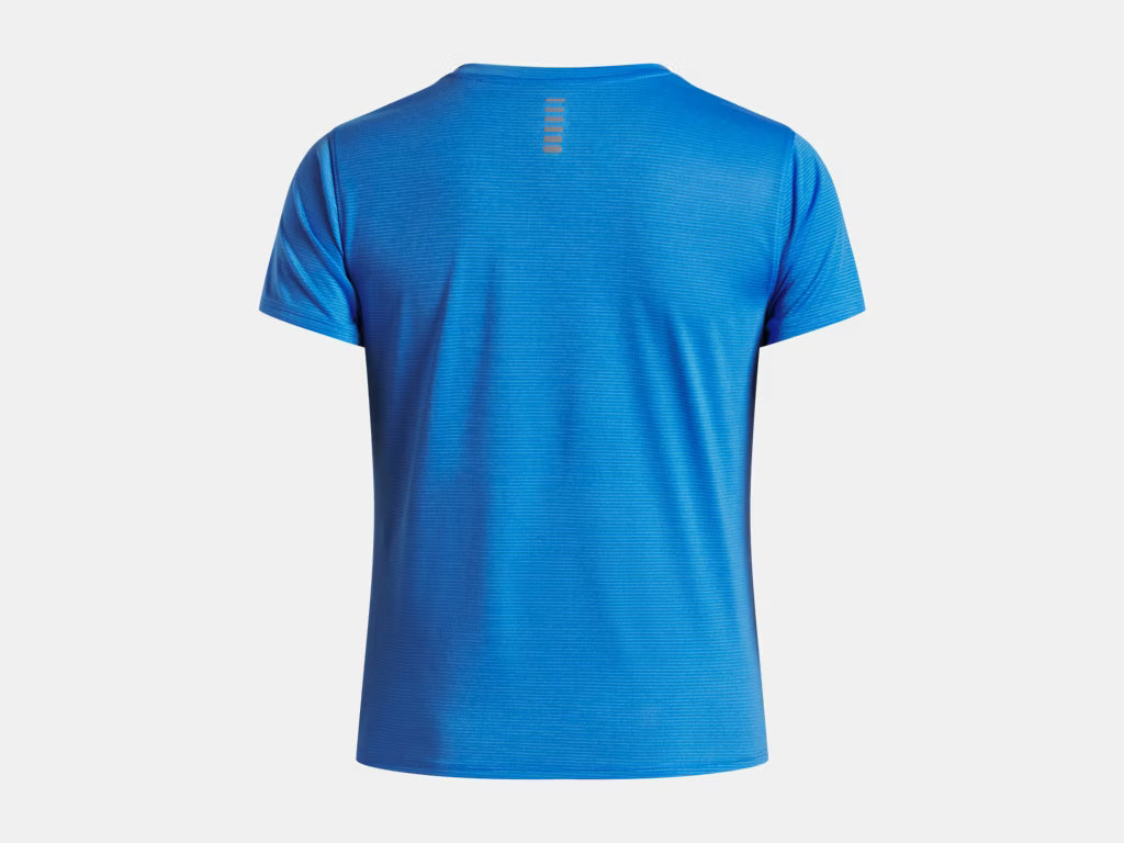 Under Armour Launch Short Sleeve Top (Ladies) - Blue Atlantis / Reflective