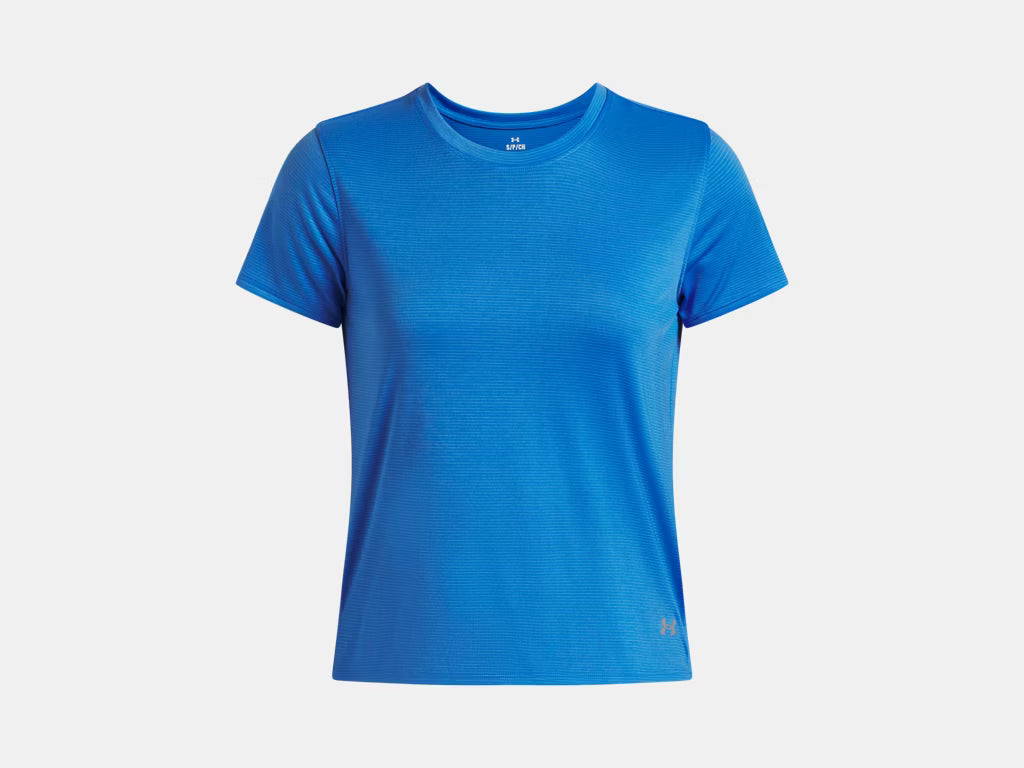 Under Armour Launch Short Sleeve Top (Ladies) - Blue Atlantis / Reflective