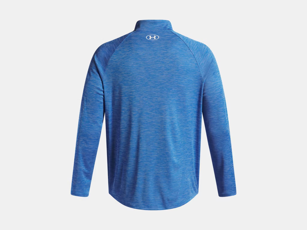 Under Armour Tech™ Textured ½ Zip  (Men's) - Blue Atlantis / White
