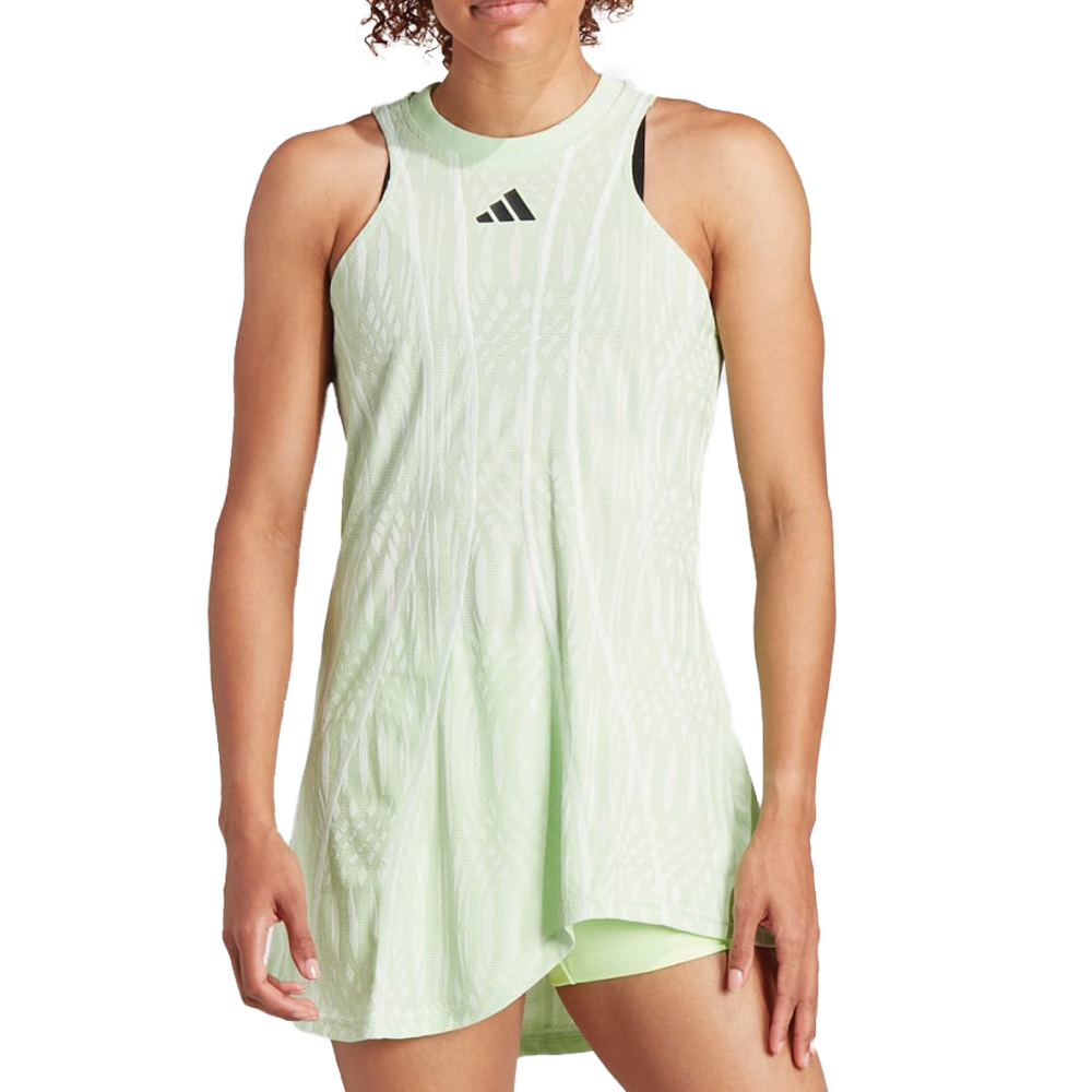 Adidas Melbourne AirChill Pro Tennis Dress (Ladies) - Semi Green Spark/Green Spark