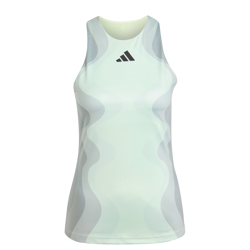 Adidas Melbourne HEAT.RDY Pro Tennis Y-Tank (Ladies) - Semi Green Spark/Green Spark