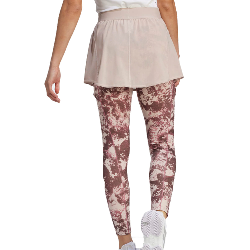 Adidas Paris 2-in-1 Tennis Leggings (Ladies) - Wonder Taupe/Pink Strata