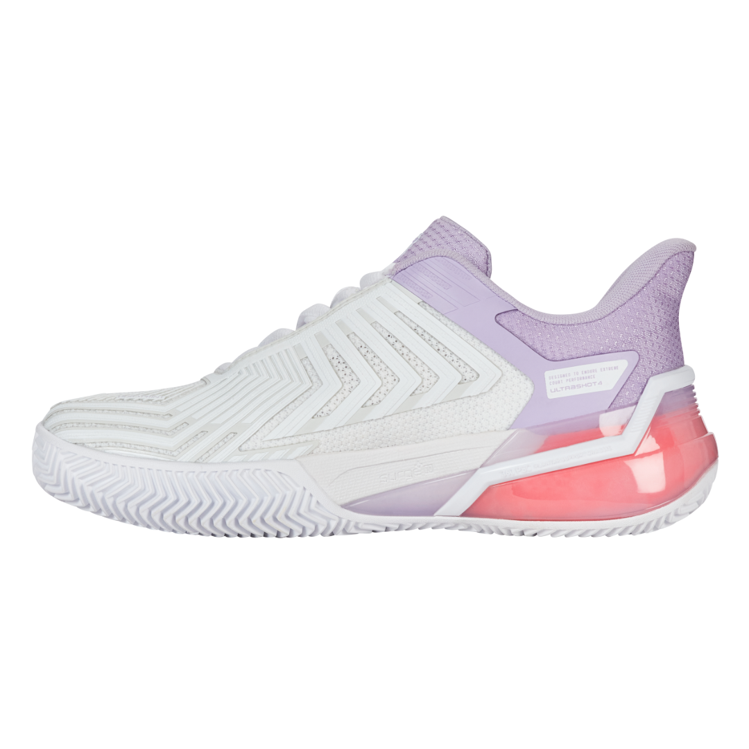 K-Swiss Ultrashot 4 (Ladies) - Clay-White/Orchid Petal/Neon Blaze