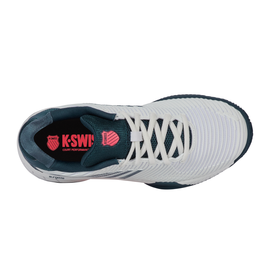 Hypercourt Express 2 Clay (Junior) White/Stargazer/Neon Blue