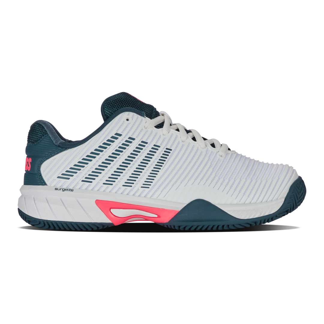 Hypercourt Express 2 Clay (Junior) White/Stargazer/Neon Blue