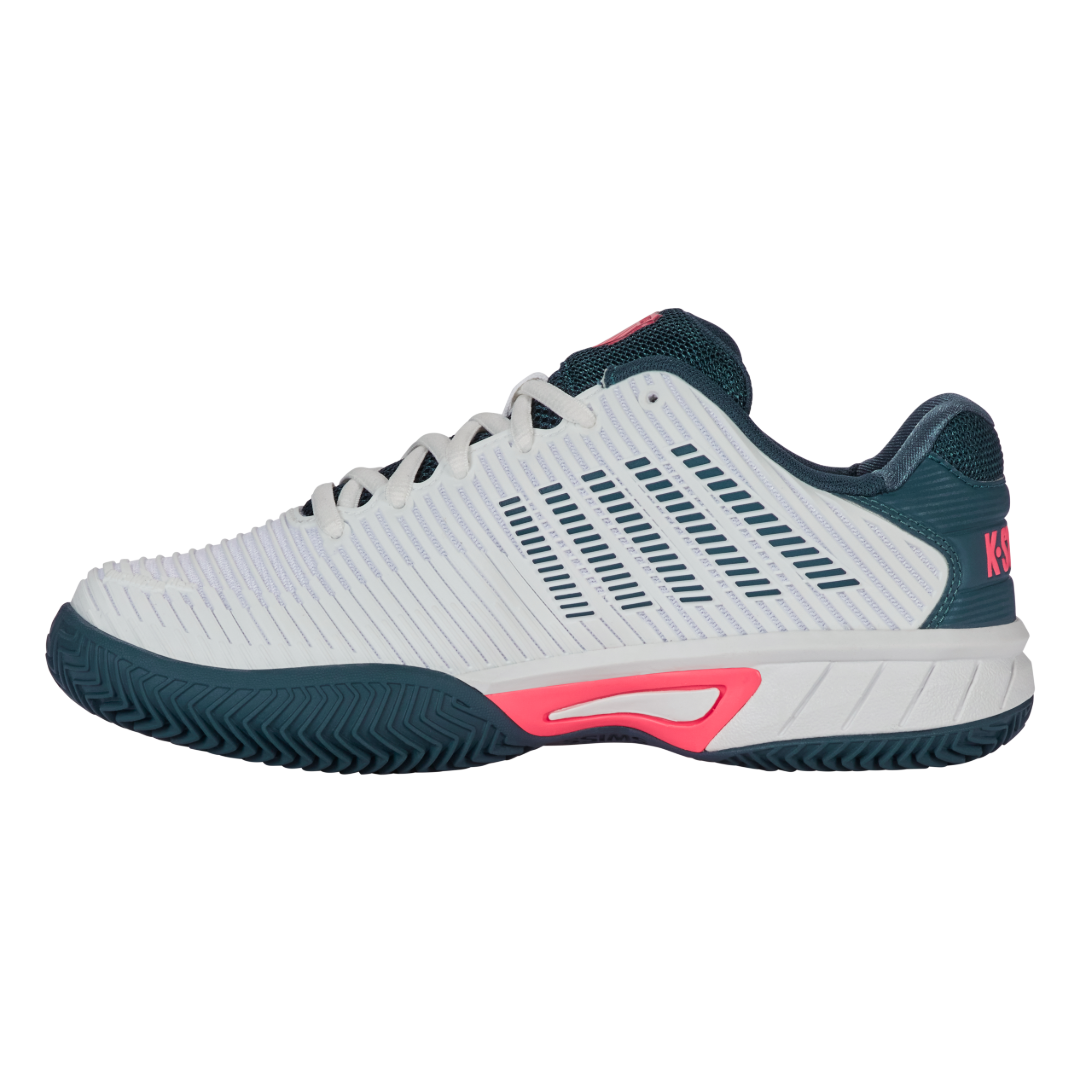 Hypercourt Express 2 Clay (Junior) White/Stargazer/Neon Blue