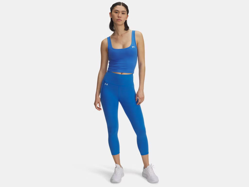 Under Armour Motion Capris Leggings (Ladies) - Blue Atlantis / White