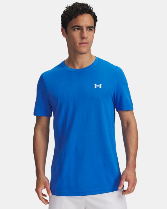 Under Armour Vanish Seamless Short Sleeve (Men's) - Blue Atlantis / White