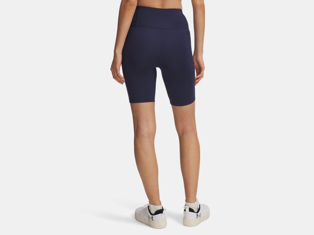 Under Armour Motion 8" Bike Shorts (Ladies) - Washed Navy / White