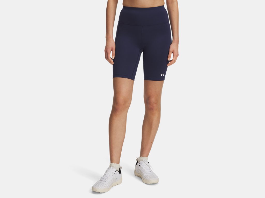 Under Armour Motion 8" Bike Shorts (Ladies) - Washed Navy / White