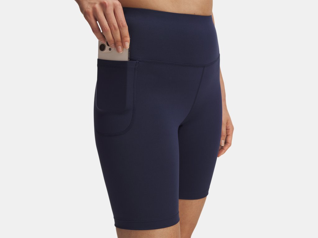 Under Armour Motion 8" Bike Shorts (Ladies) - Washed Navy / White