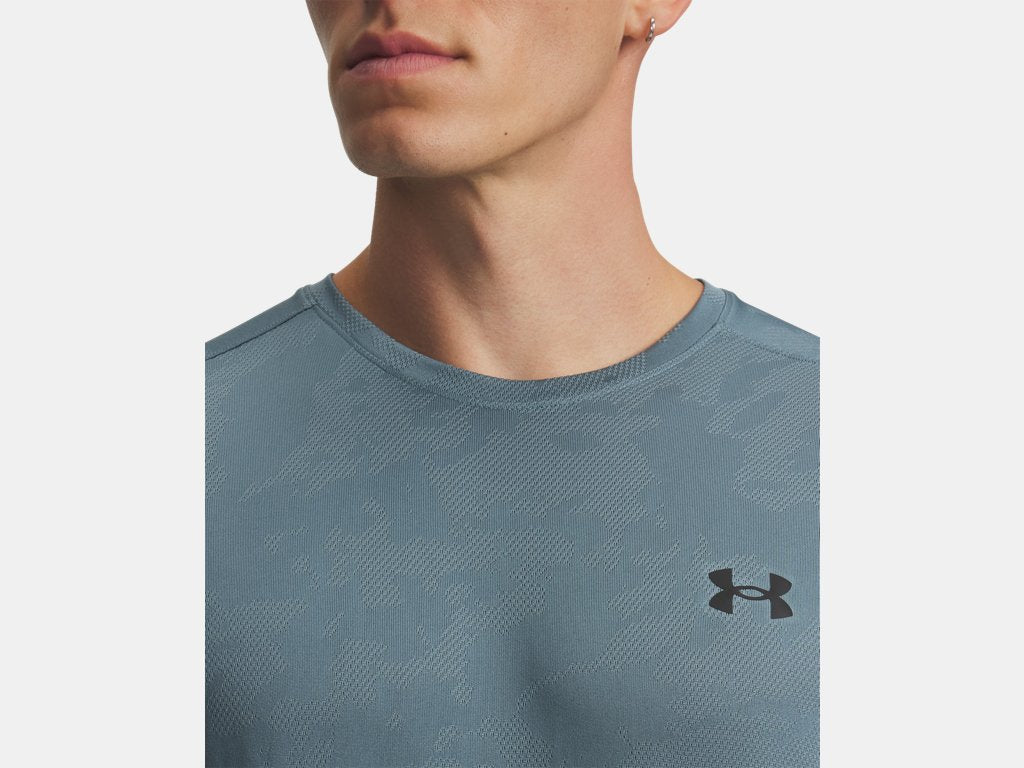 Under Armour Tech Vent Jacquard Short Sleeve Top (Men's) - Jasper Blue / Black