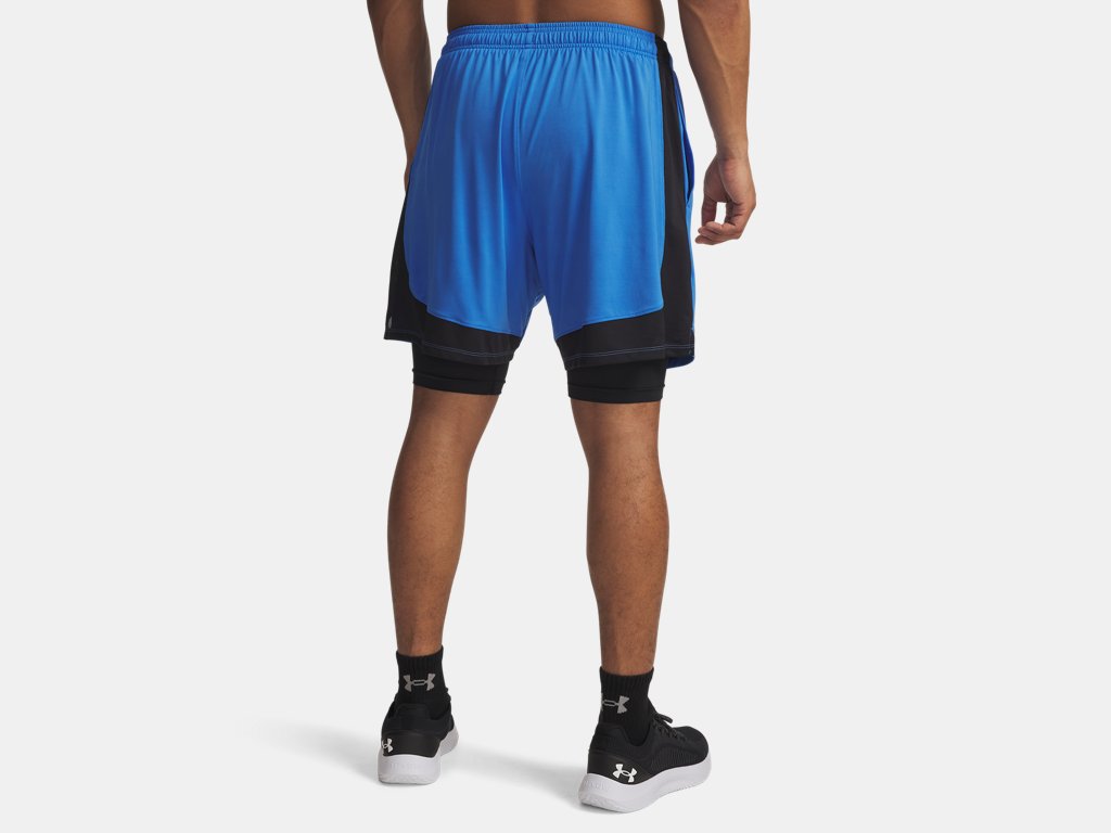 Under Armour Tech Vent 2-in-1 Shorts (Men's) - Blue Atlantis / Black / Black