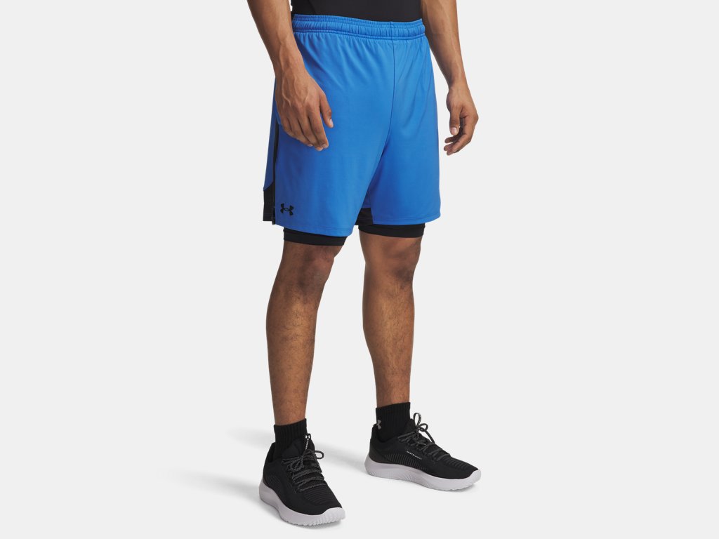 Under Armour Tech Vent 2-in-1 Shorts (Men's) - Blue Atlantis / Black / Black