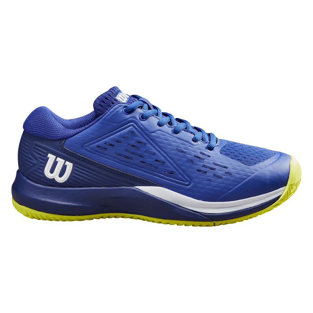 Wilson Rush Pro Ace Junior Tennis Shoes All Court - Bluing/Blue Print/Safety Yellow