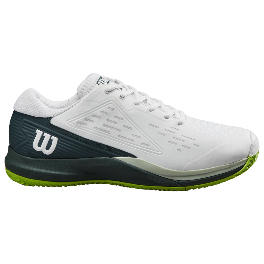 Wilson Rush Pro Ace Clay Court Tennis Shoes (Mens) - White/Ponderosa Pine/Jasmine Green