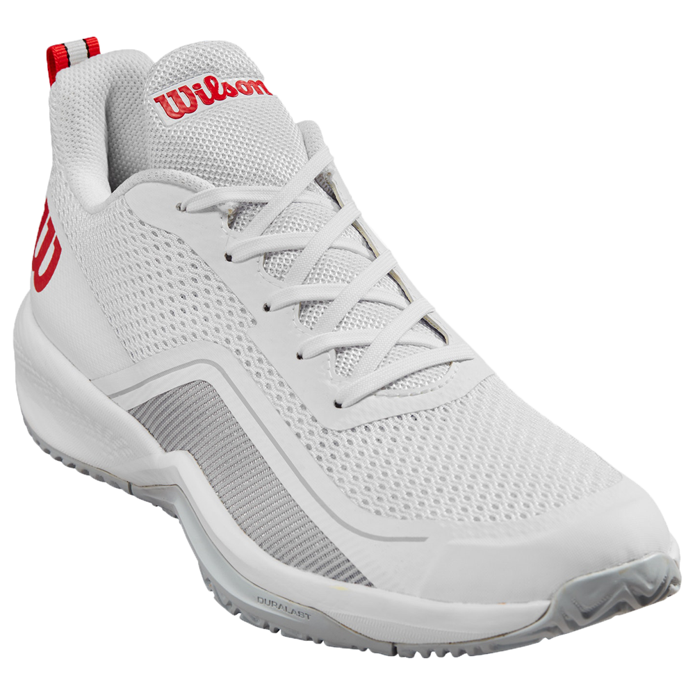 Wilson Rush Pro Lite All Court Tennis Shoe (Mens) - White/Pearl Blue/Wilson Red