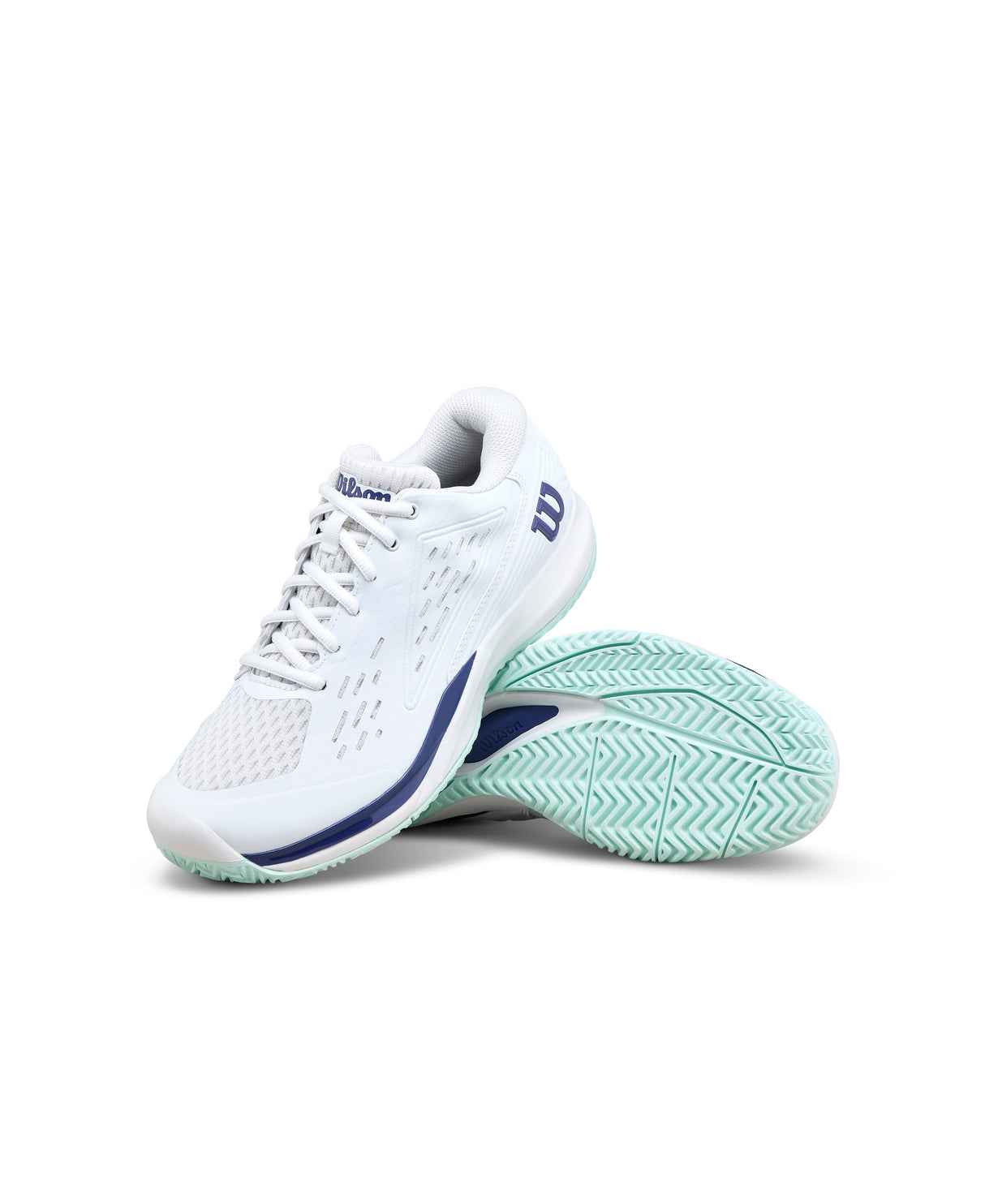 Wilson Rush Pro Ace Junior All Court Tennis Shoe - White/Bay/Skipper Blue