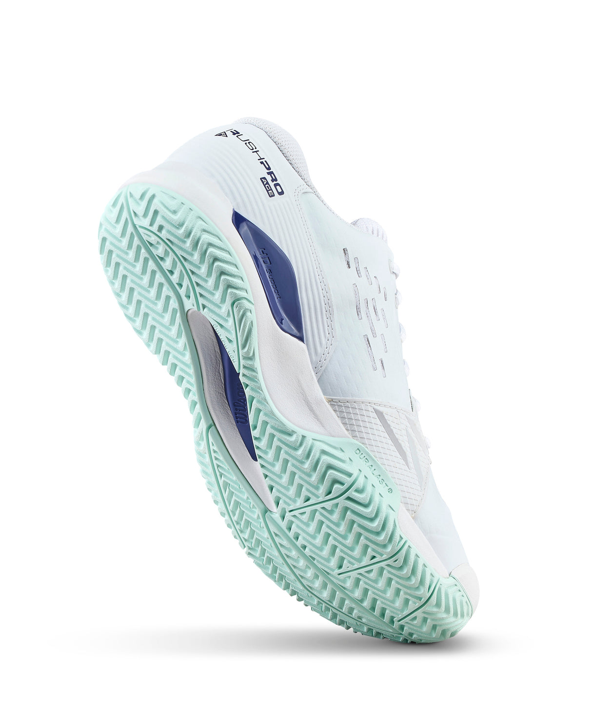 Wilson Rush Pro Ace Junior All Court Tennis Shoe - White/Bay/Skipper Blue