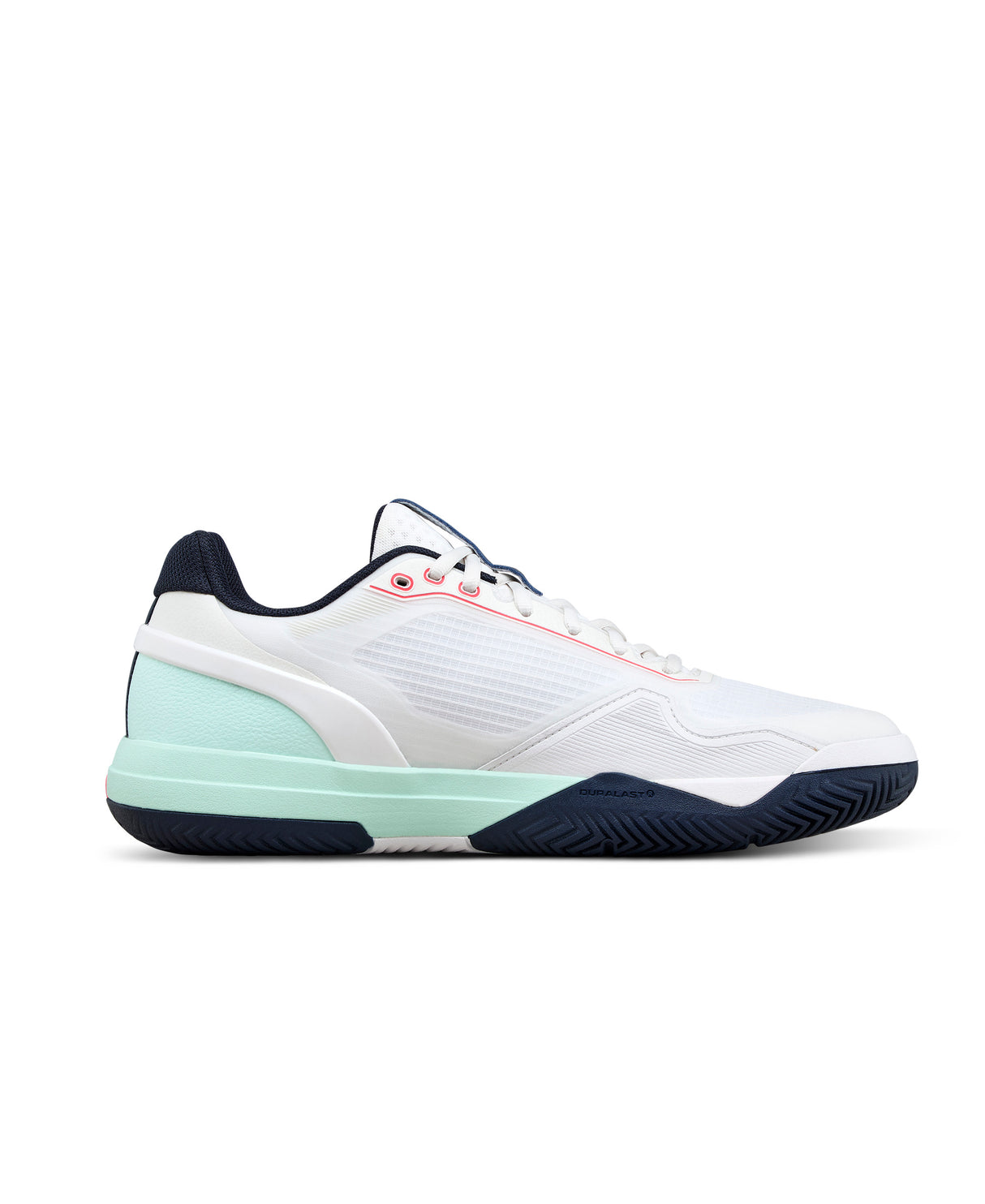 Wilson Rush Pro 5 All Court Tennis Shoes (Mens) - White/Bay/Fiery Coral