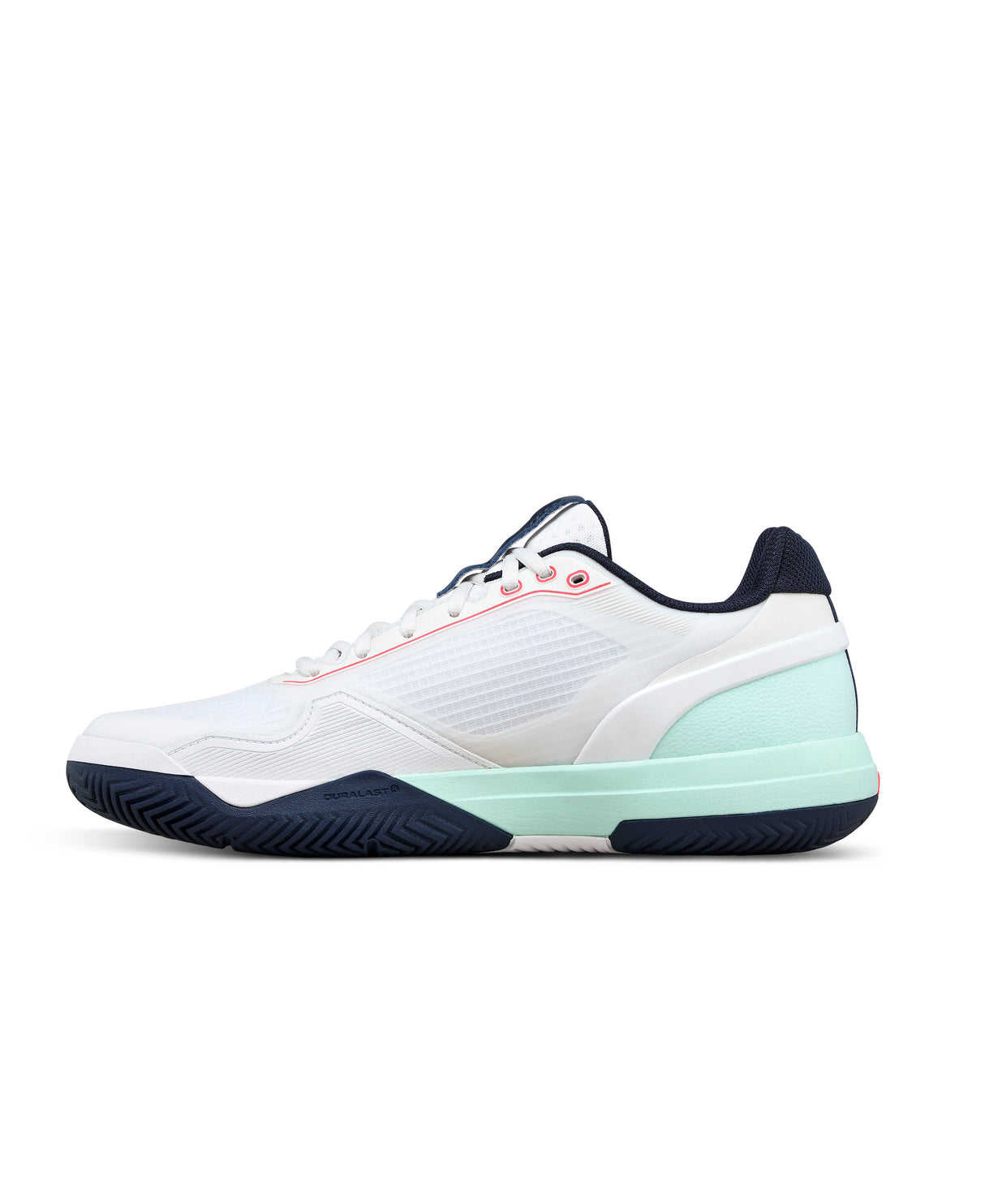 Wilson Rush Pro 5 All Court Tennis Shoes (Mens) - White/Bay/Fiery Coral