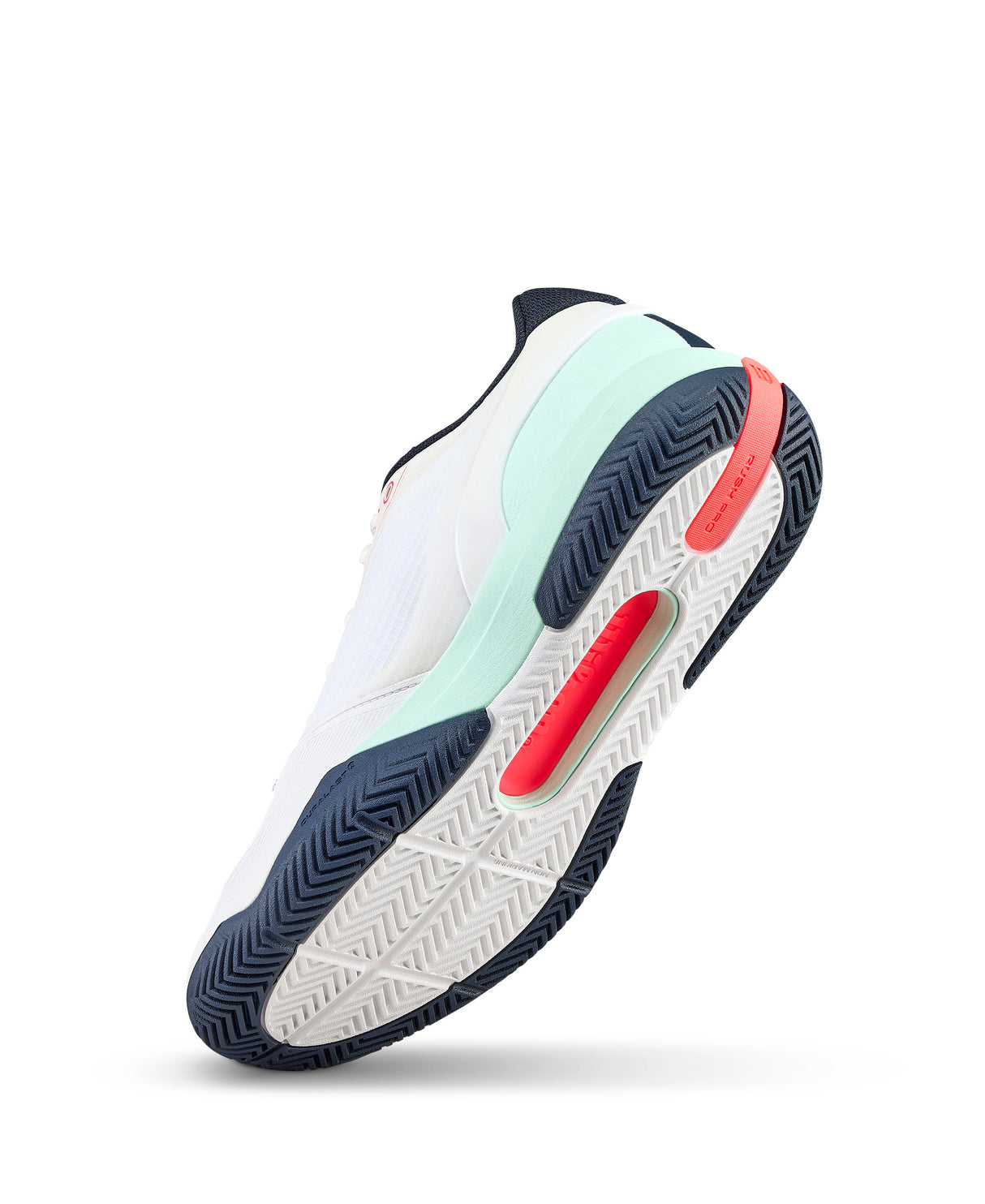 Wilson Rush Pro 5 All Court Tennis Shoes (Mens) - White/Bay/Fiery Coral