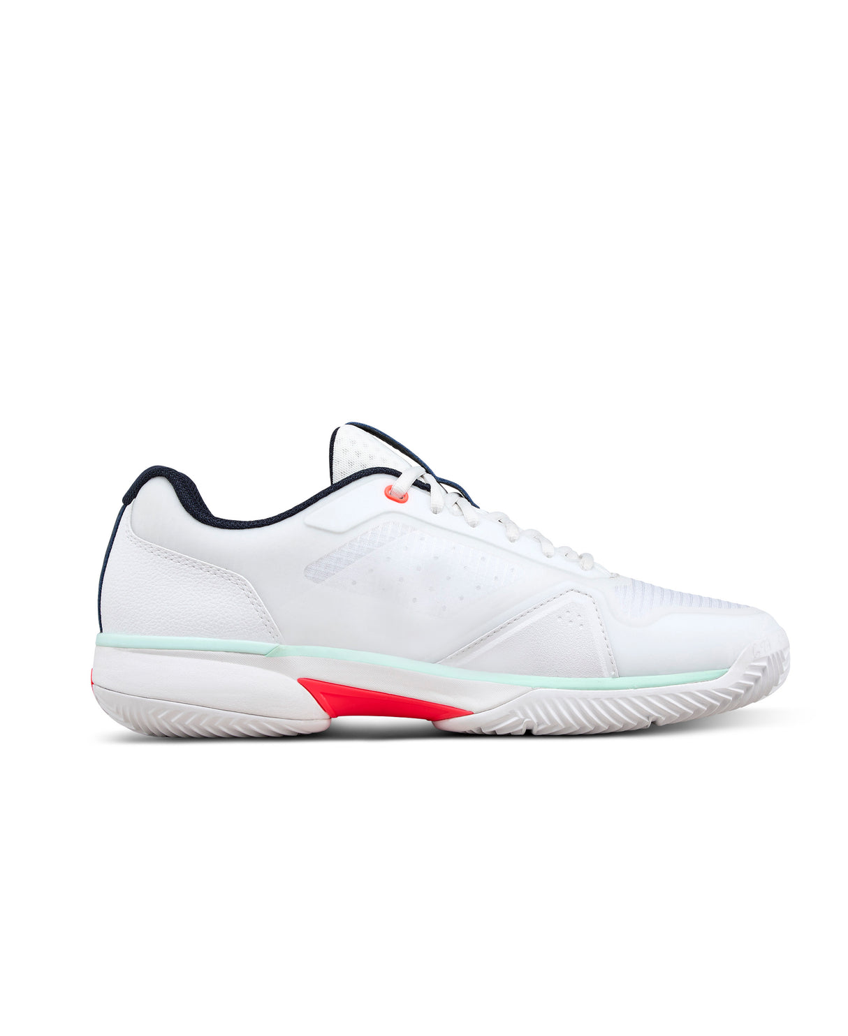 Wilson Rush Lite 5 All Court Tennis Shoes (Mens) - White/Bay/Fiery Coral