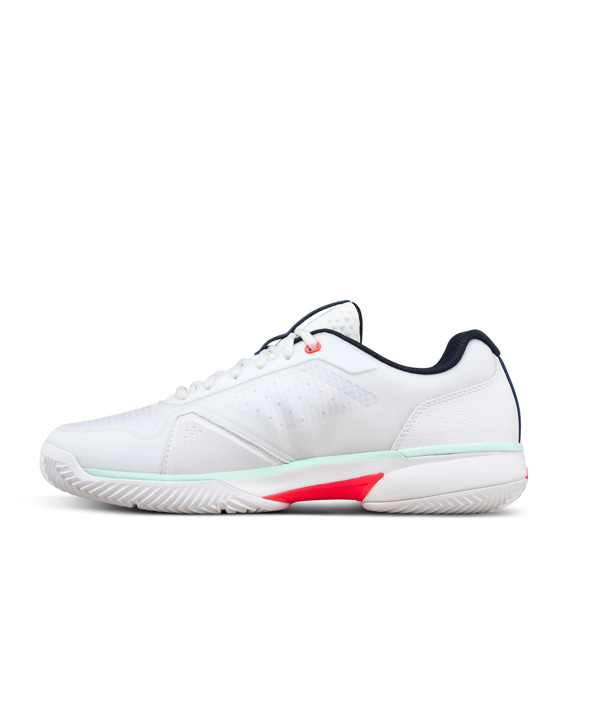 Wilson Rush Lite 5 All Court Tennis Shoes (Mens) - White/Bay/Fiery Coral