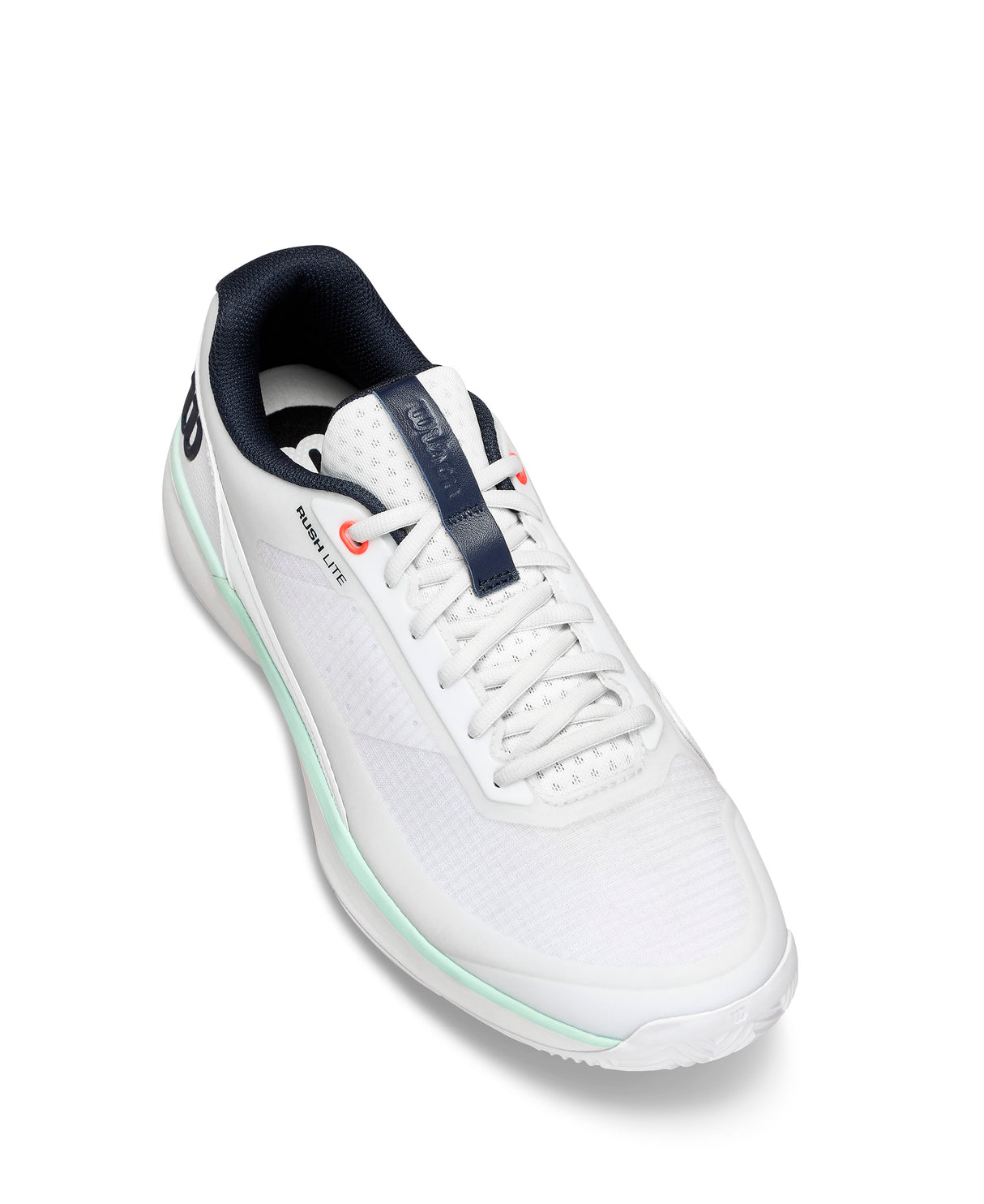 Wilson Rush Lite 5 All Court Tennis Shoes (Mens) - White/Bay/Fiery Coral