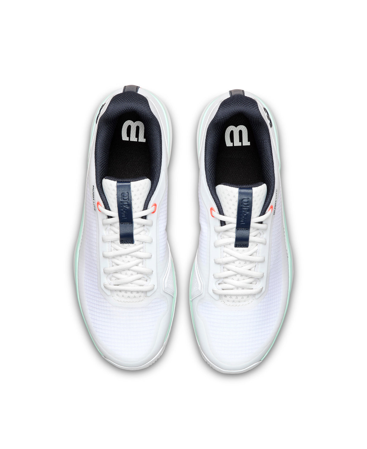 Wilson Rush Lite 5 All Court Tennis Shoes (Mens) - White/Bay/Fiery Coral