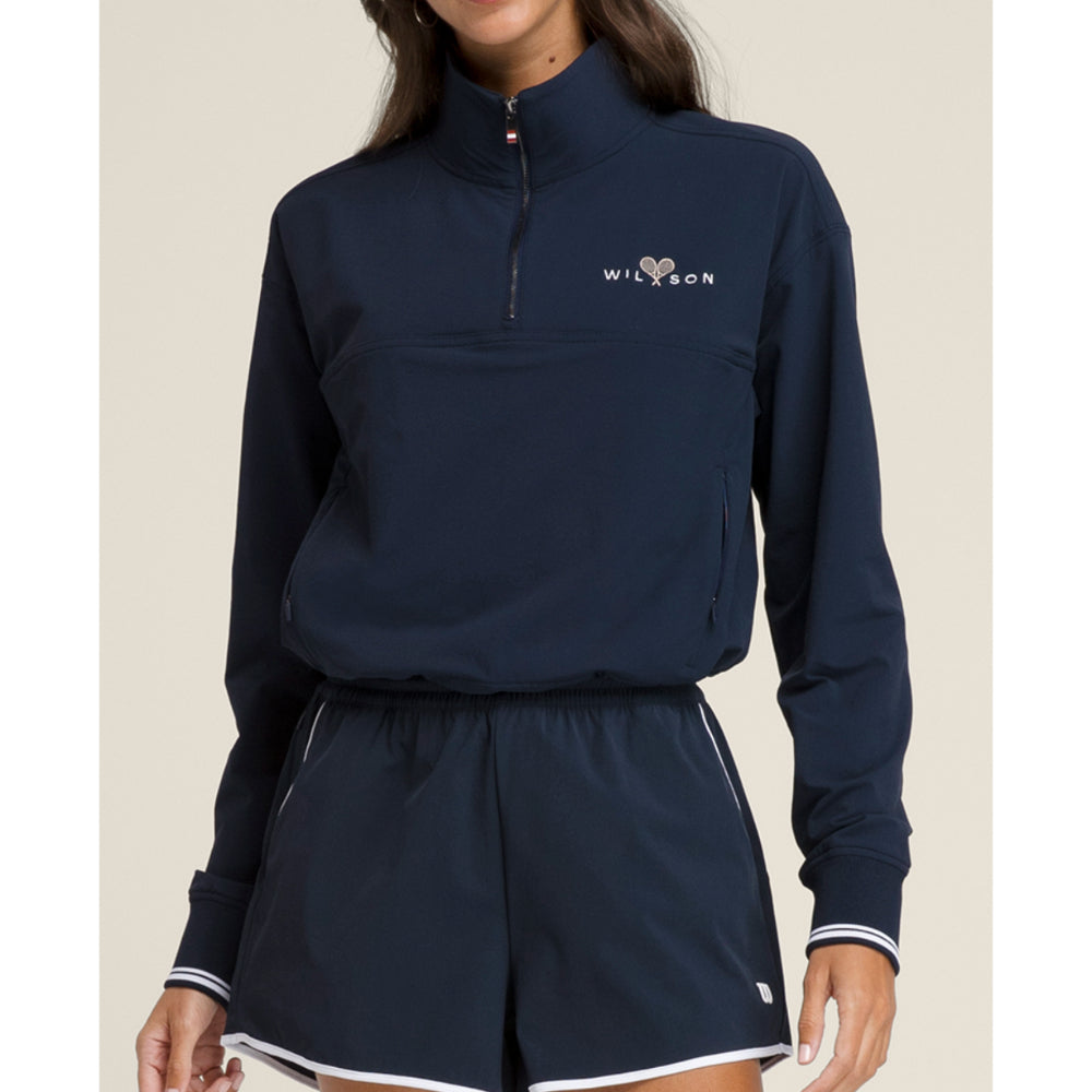 Wilson Davenport Woven Pop Over (Ladies) - Classic Navy