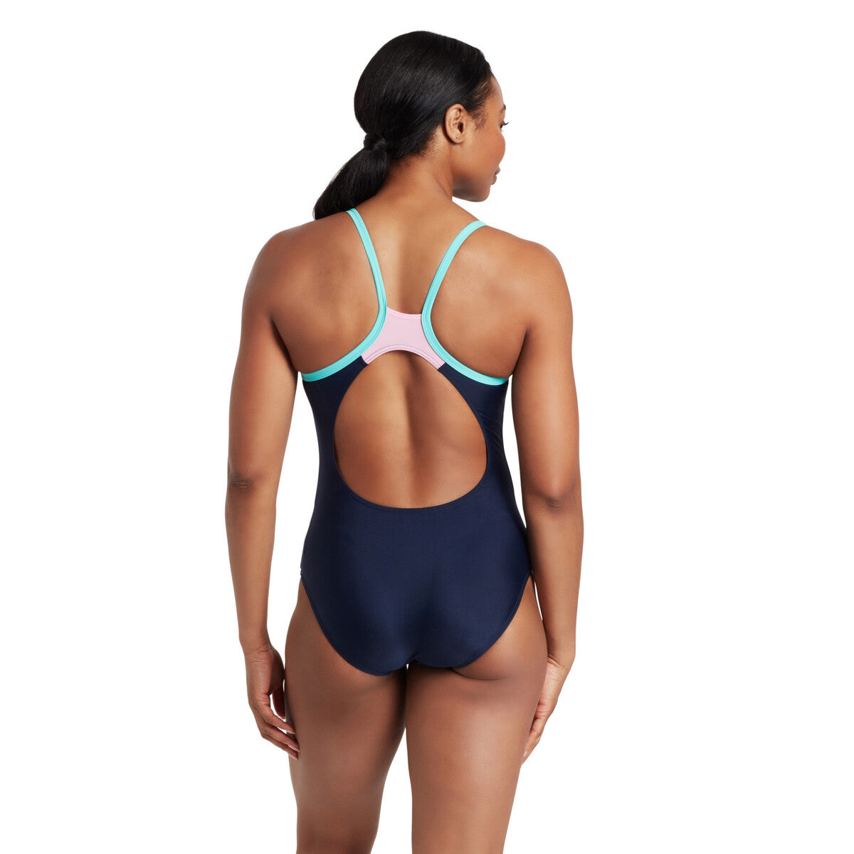 Swimming Costume Zoggs Cannon Strike Back Women -Navy/Mint/Pink