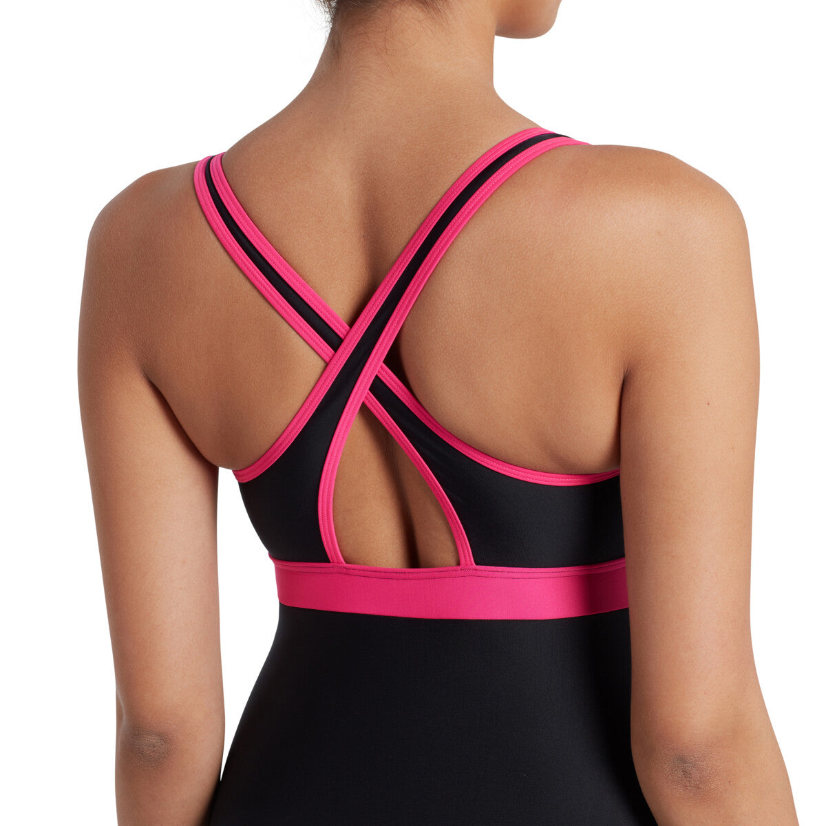 Swimming Costume Zoggs Dakota Crossback Women -Black/Magenta