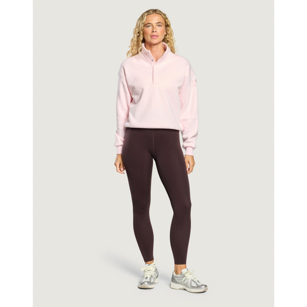 Gym+Coffee Daily Snap Collar Sierra Sweatshirt (Ladies) - Ballet Pink - photo 6