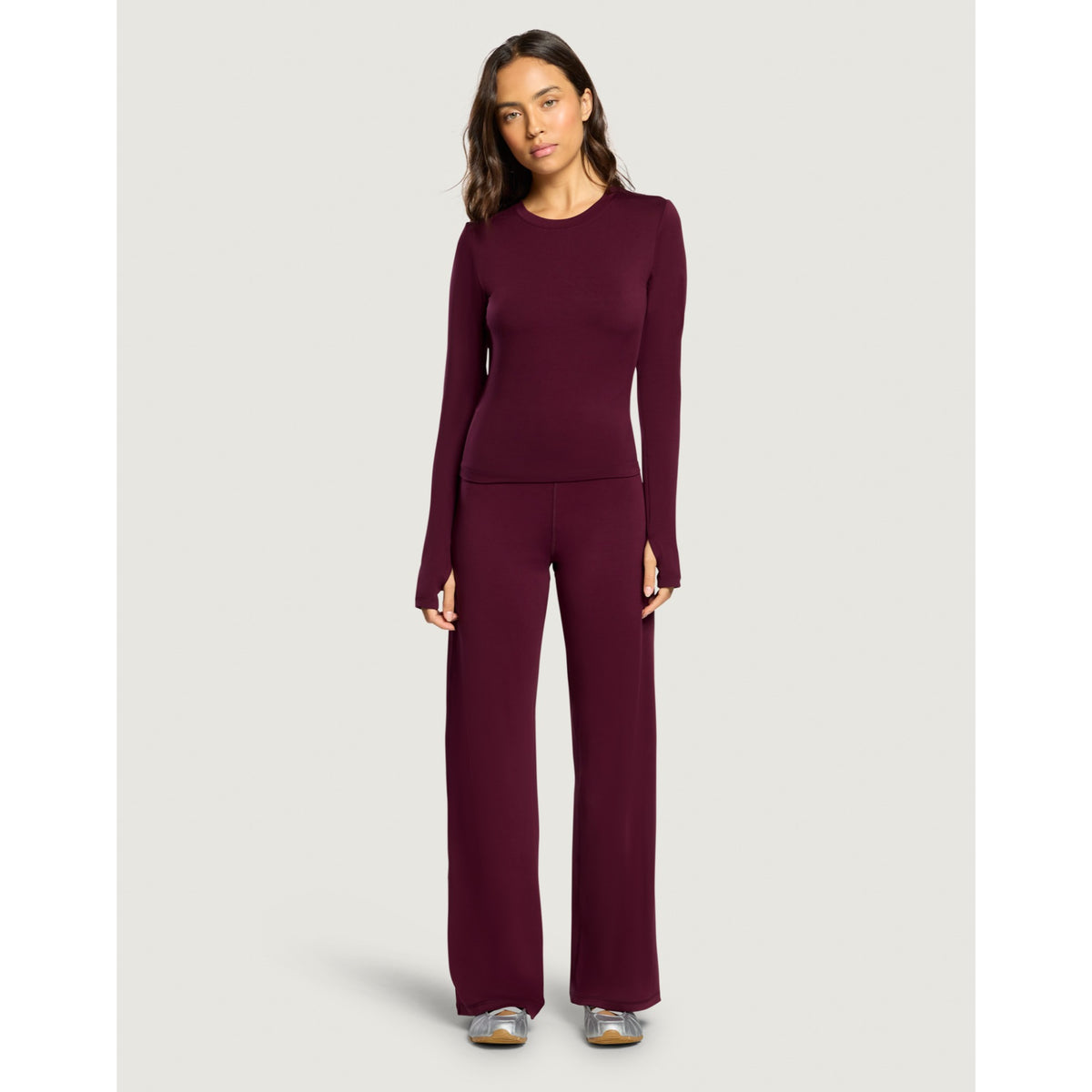 Gym+Coffee Day Kind Long Sleeve (Ladies) - Cherry Crush
