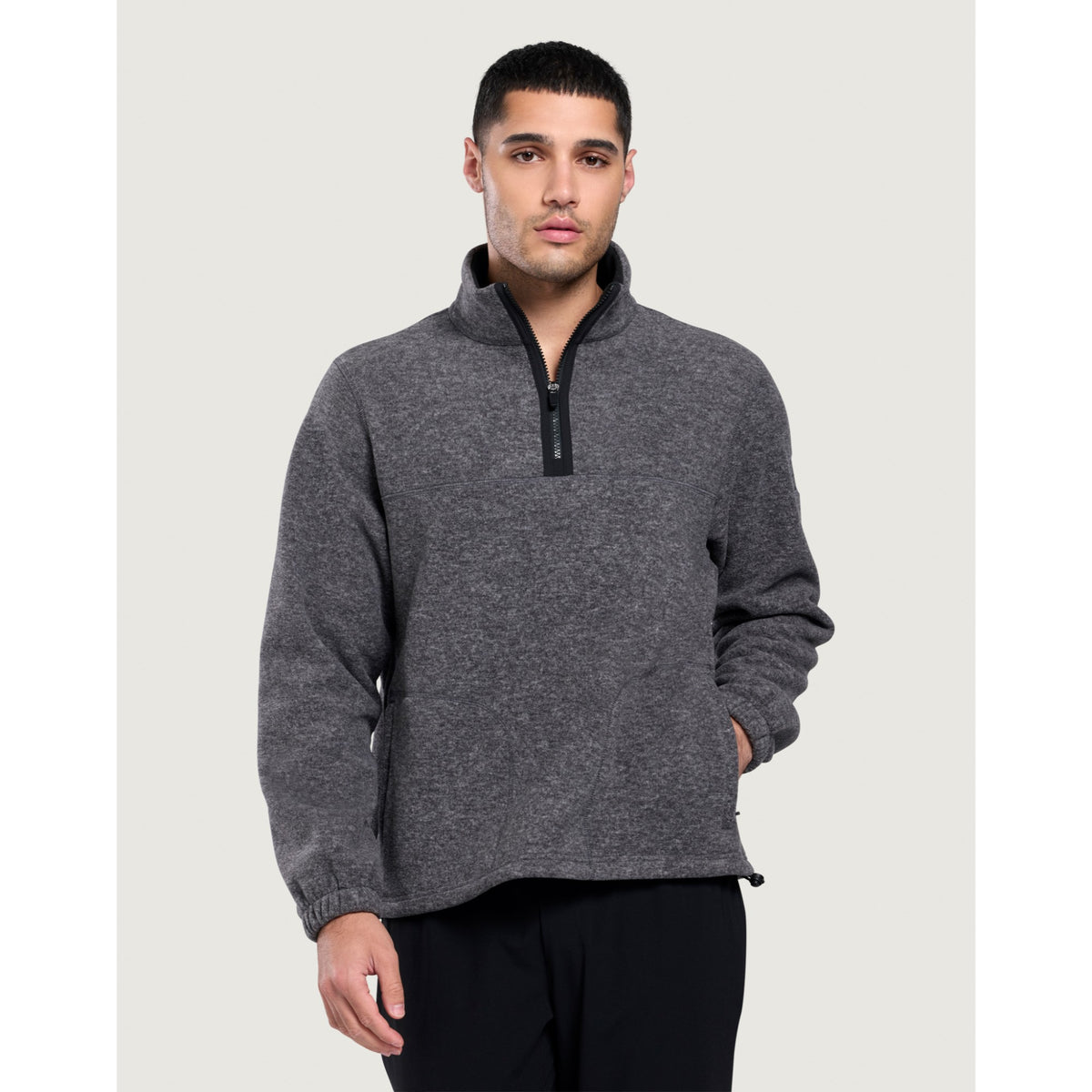 Gym+Coffee Half Zip Polar Fleece (Mens) - Dark Heather Grey - photo 5