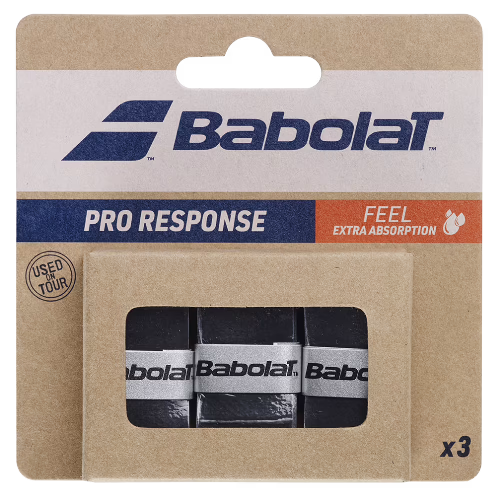Babolat Pro Response 2.0 Overgrip - Black (3 Pack)