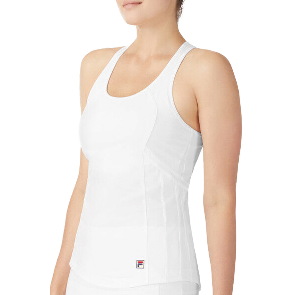 Fila Whiteline Racerback Tank Wimbledon (Ladies) - White