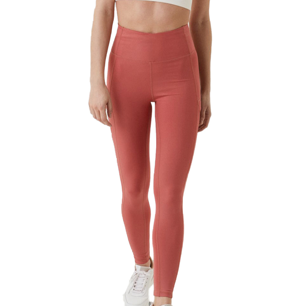 Bjorn Borg (Ladies) High Waist Shine Tights - Dusty Cedar