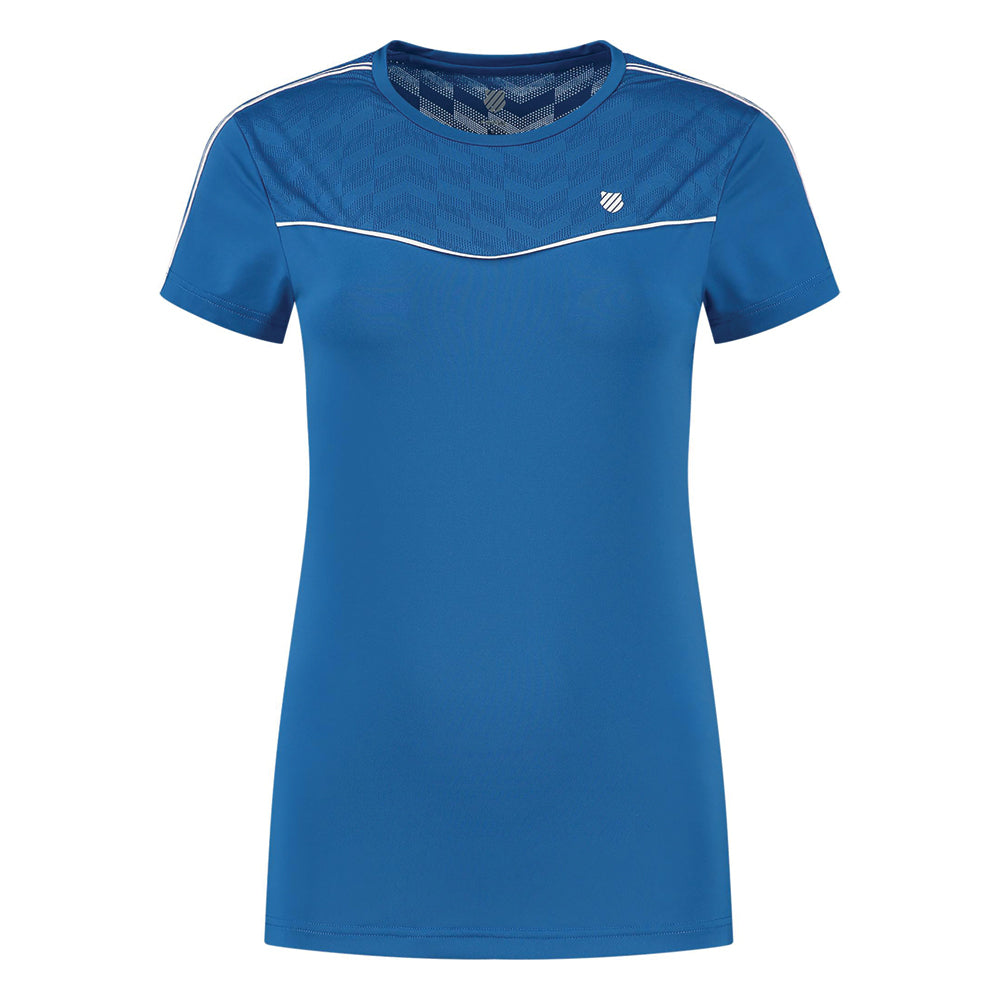 K-Swiss (Ladies) TAC HC Round Neck Top Mesh - Classic Blue